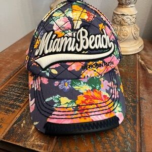 Miami Beach Robin Ruth Women's Floral  Snapback Embroidered Cap Hat